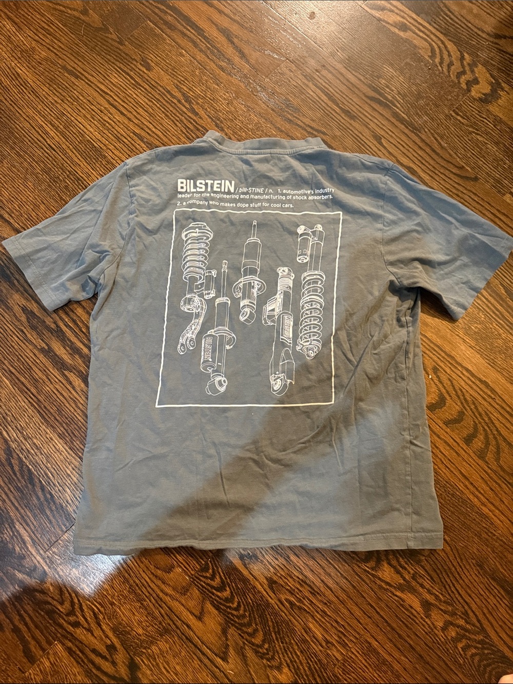 BILSTEIN Shock Absorbers Blueprint Graphic T-Shirt Gray Medium